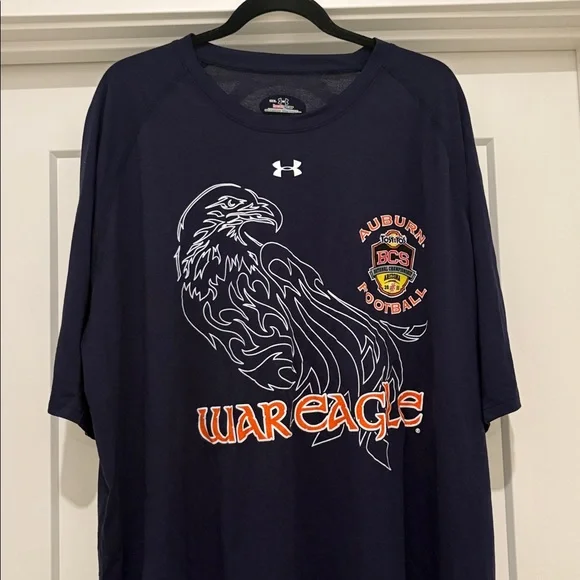 EUC [Under Armour] Auburn Tigers War Eagle NCAA Short-Sleeve T-Shirt Men’s 3XL - Picture 4 of 9